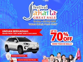 Festival Jakarta Great Sale 2026 di Lippo Mall Kemang dengan diskon hingga 70% dan undian berhadiah.