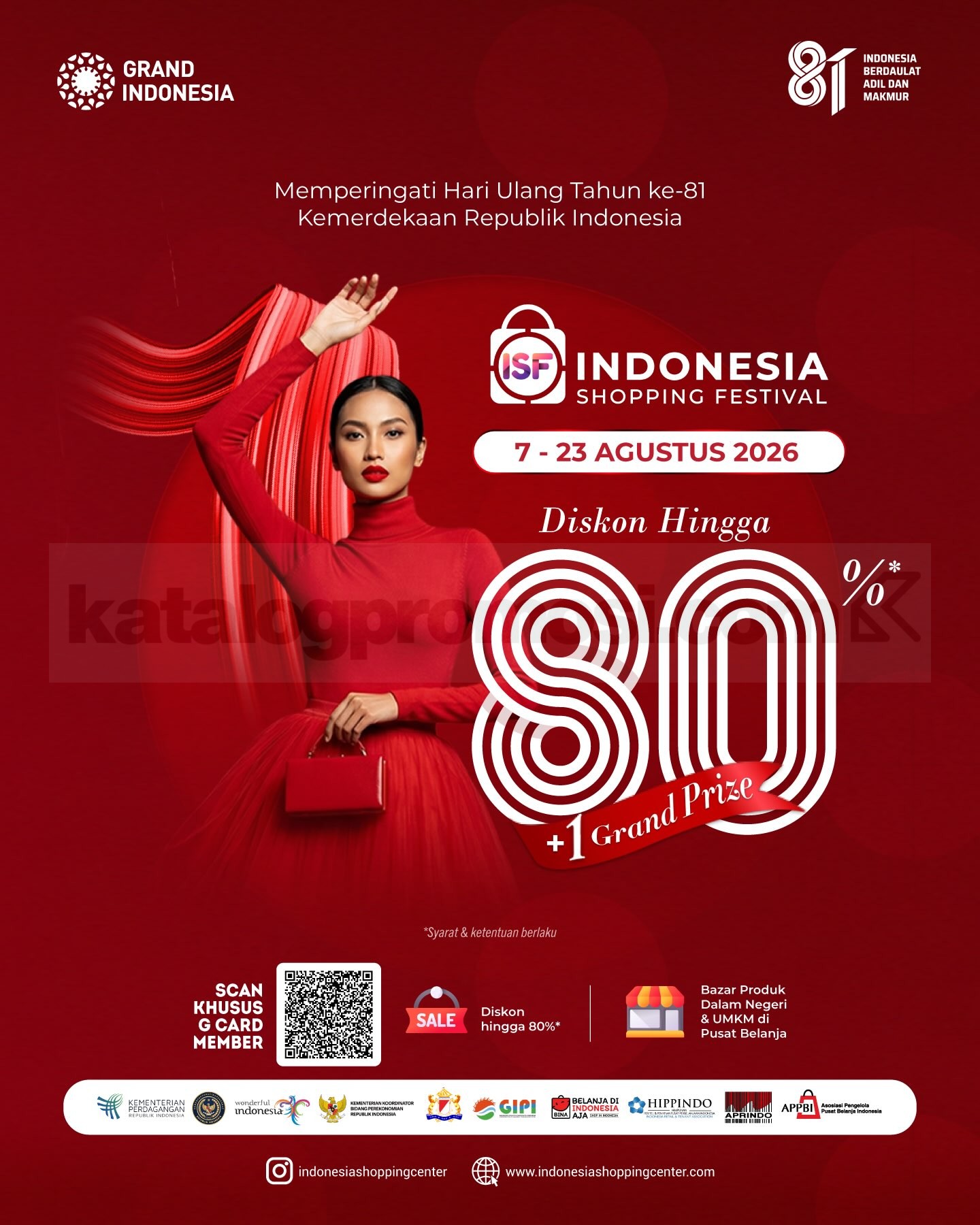 Indonesia Shopping Festival di Grand Indonesia Indonesia Shopping Festival di Grand Indonesia dengan diskon hingga 80% dan hadiah menarik