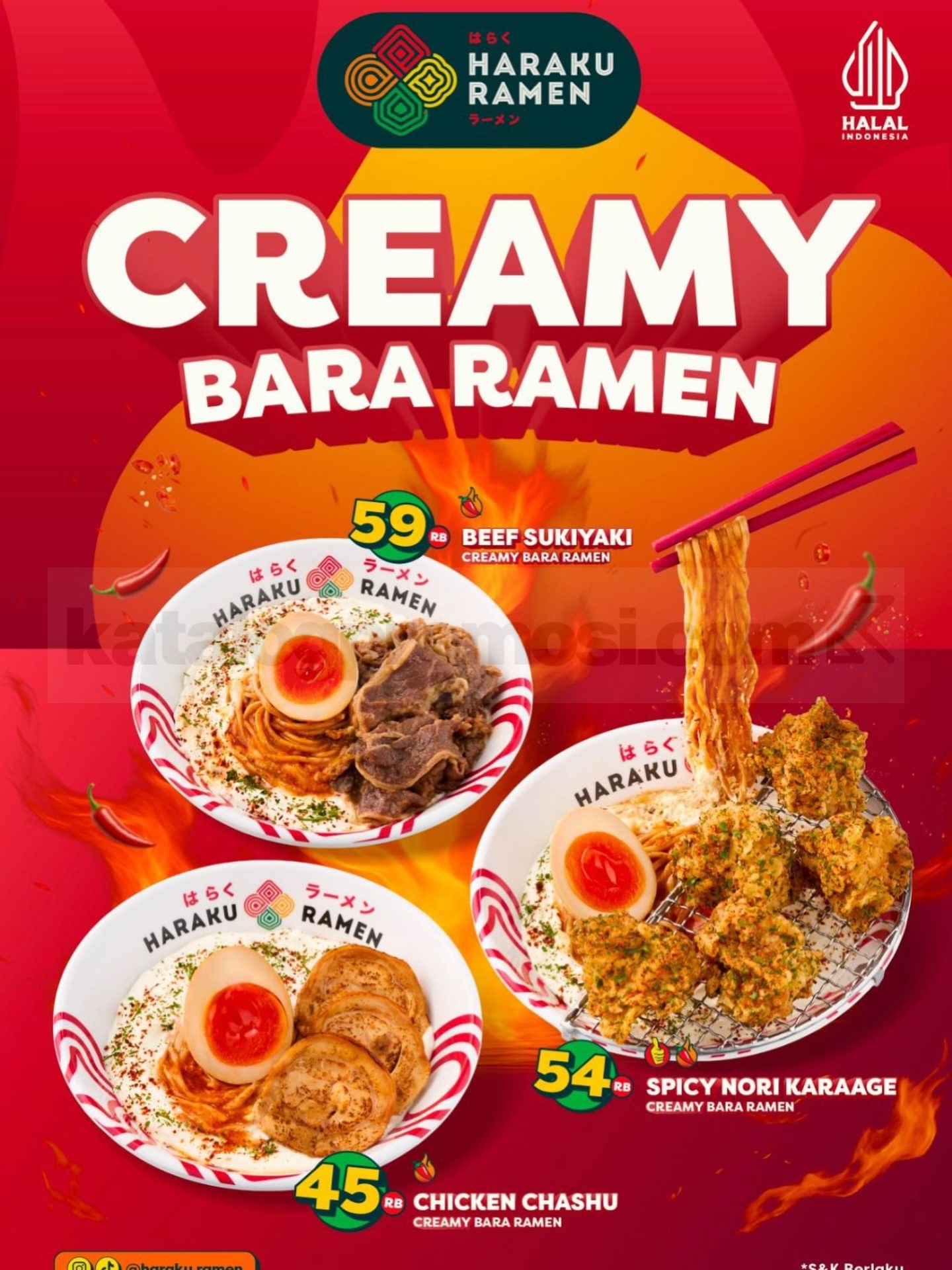 Promo Haraku Ramen Creamy Bara Ramen Mulai Rp45 Ribu Promo Haraku Ramen Creamy Bara Ramen mulai Rp45 ribu dengan pilihan topping karaage, chicken chashu, dan beef sukiyaki