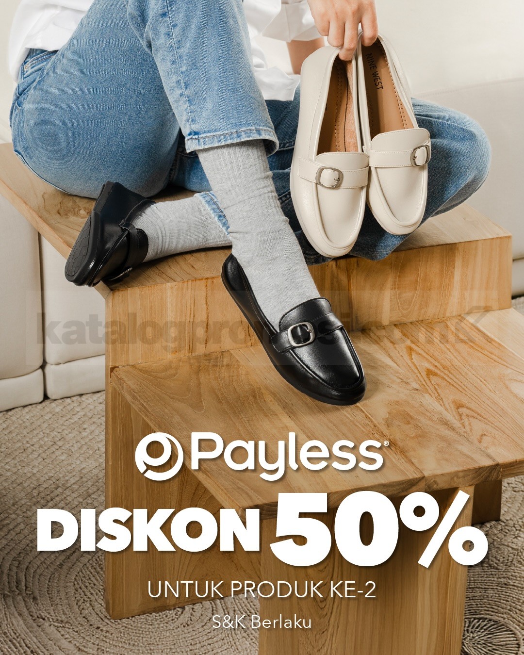Promo Payless Diskon 50% Item Kedua Promo Payless Diskon 50% Item Kedua untuk pembelian minimal dua produk.