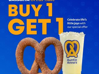 Promo Auntie Anne's Plaza Blok M Beli 1 Gratis 1 Pretzel berlaku setiap hari