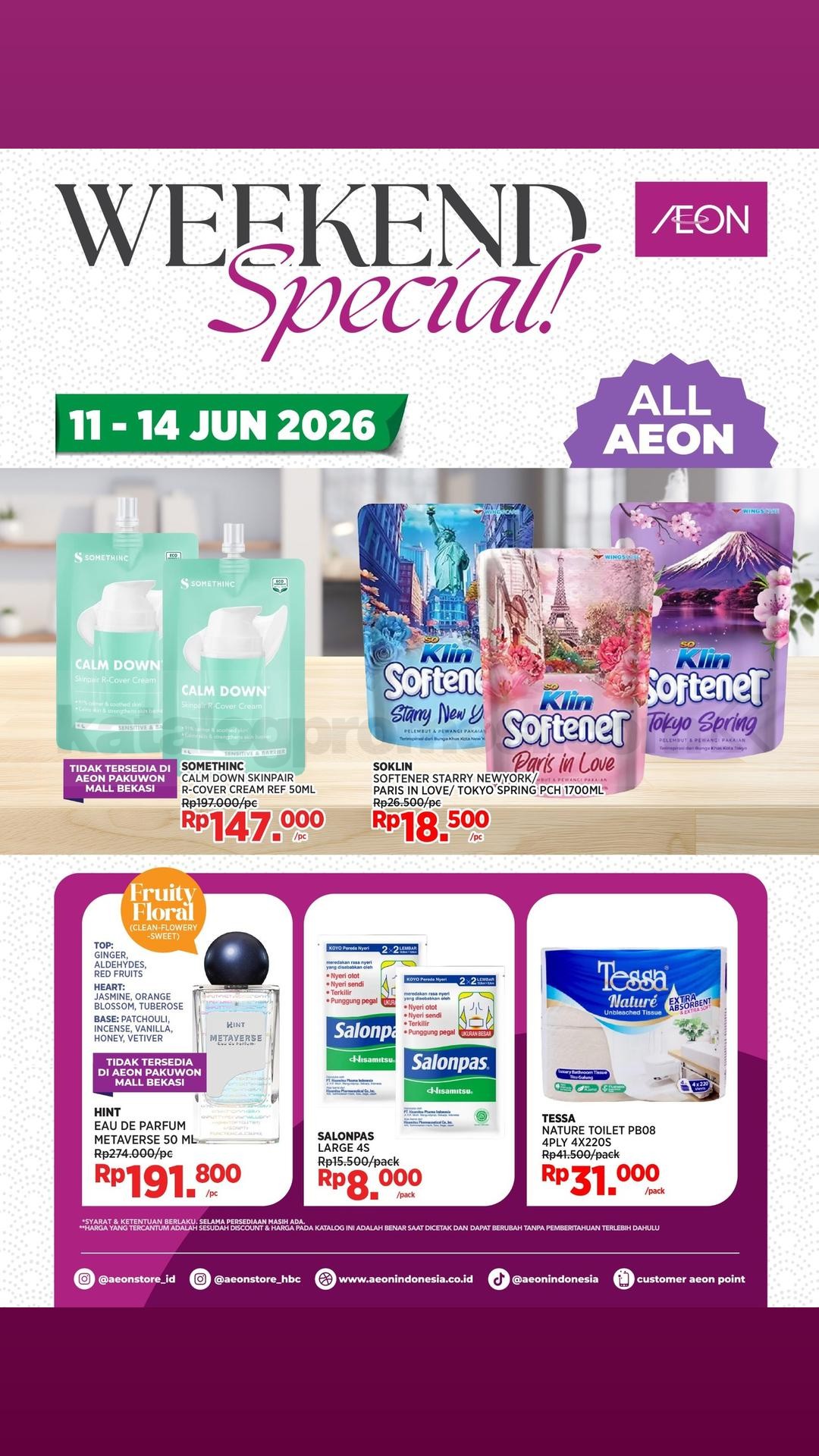 Promo AEON store JSM Weekend Special 11-14 Juni 2026 Promo AEON store JSM Weekend Special 11-14 Juni 2026 1