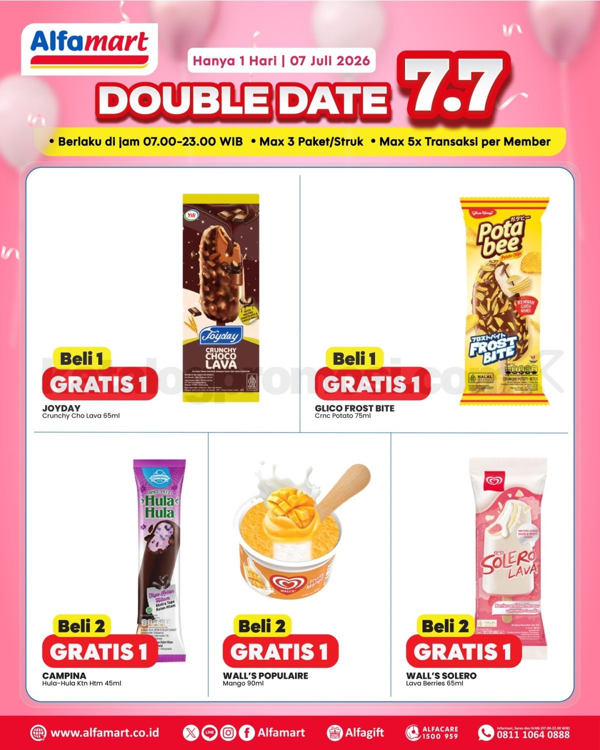 Promo Alfamart 7.7 Double Date Sale Beli 1 Gratis 1 Promo Alfamart 7.7 Double Date Sale Beli 1 Gratis 1