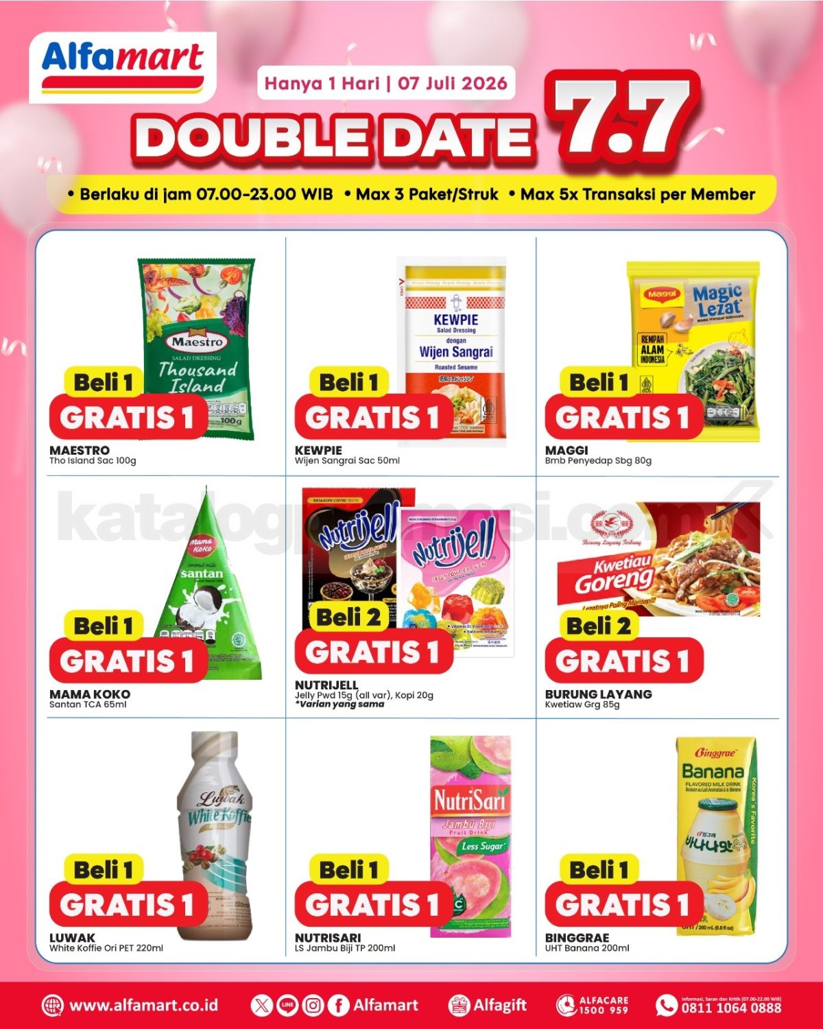 Promo Alfamart 7.7 Double Date Sale Beli 1 Gratis 1 Promo Alfamart 7.7 Double Date Sale Beli 1 Gratis 1 1