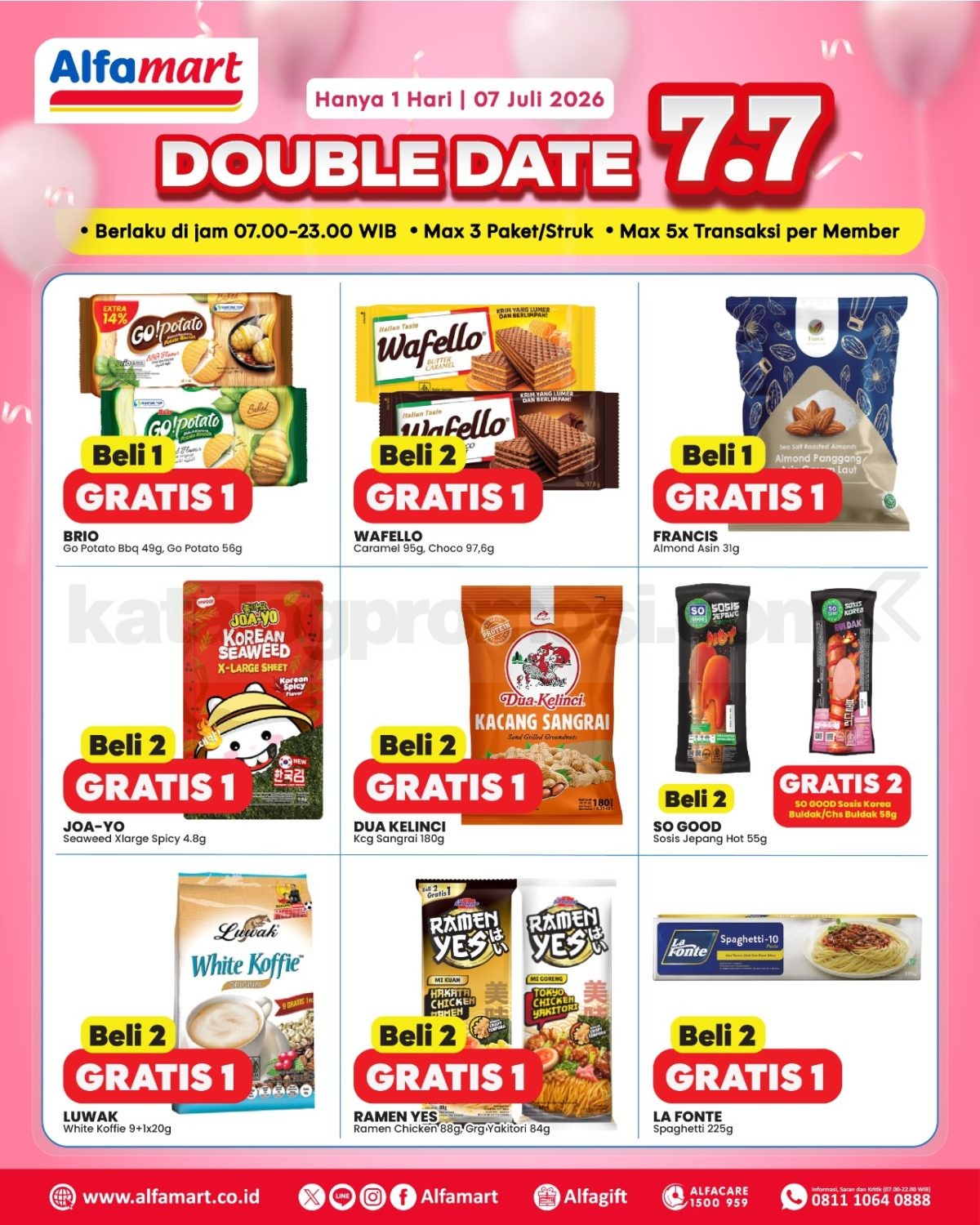 Promo Alfamart 7.7 Double Date Sale Beli 1 Gratis 1 Promo Alfamart 7.7 Double Date Sale Beli 1 Gratis 1 3