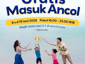 Promo Ancol HUT JAKARTA 499 Gratis Tiket Masuk periode 8 hingga 19 Juni 2026 dengan reservasi online.