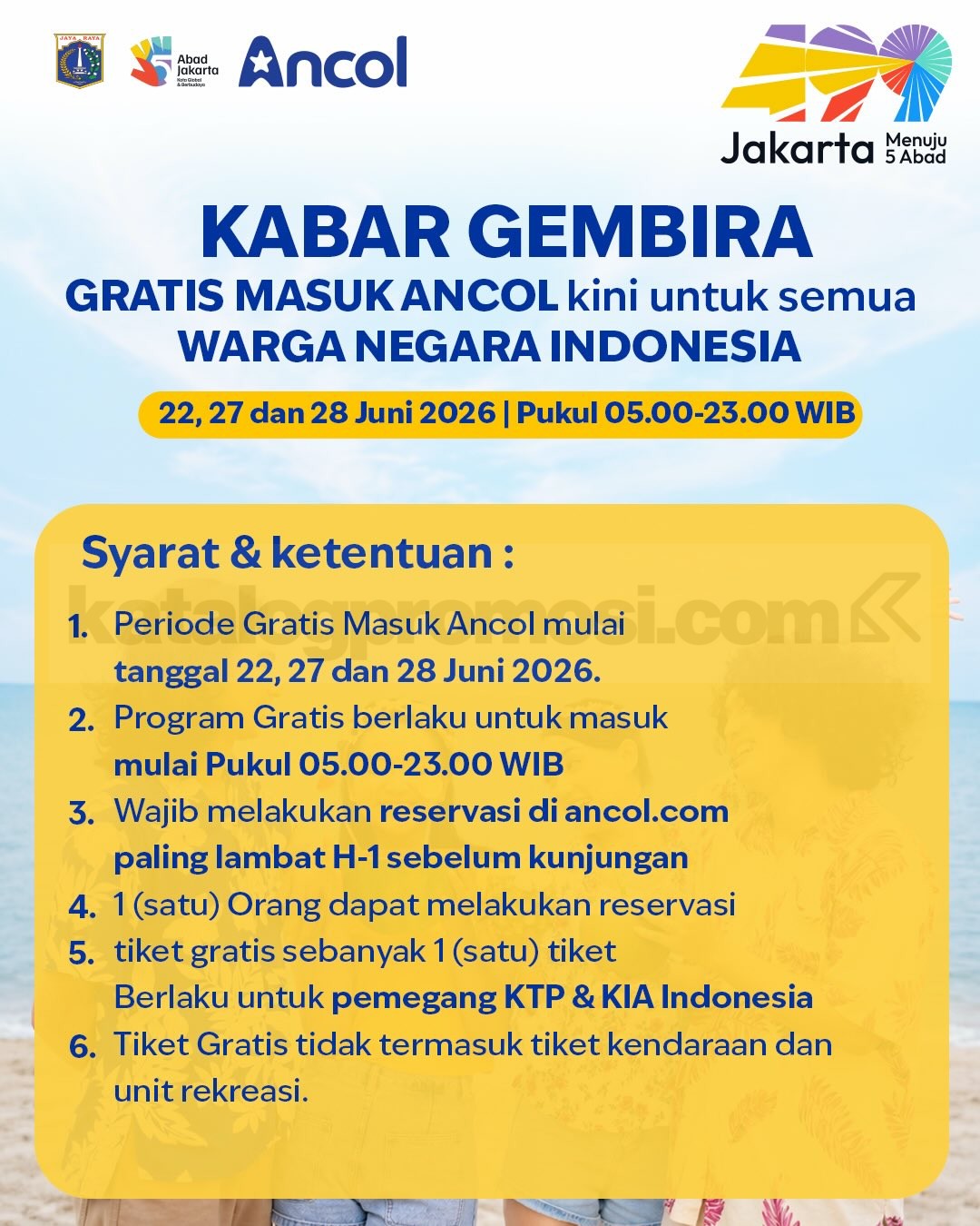 Promo Ancol HUT Jakarta 499 Gratis Tiket Masuk Promo Ancol HUT Jakarta 499 Gratis Tiket Masuk 1