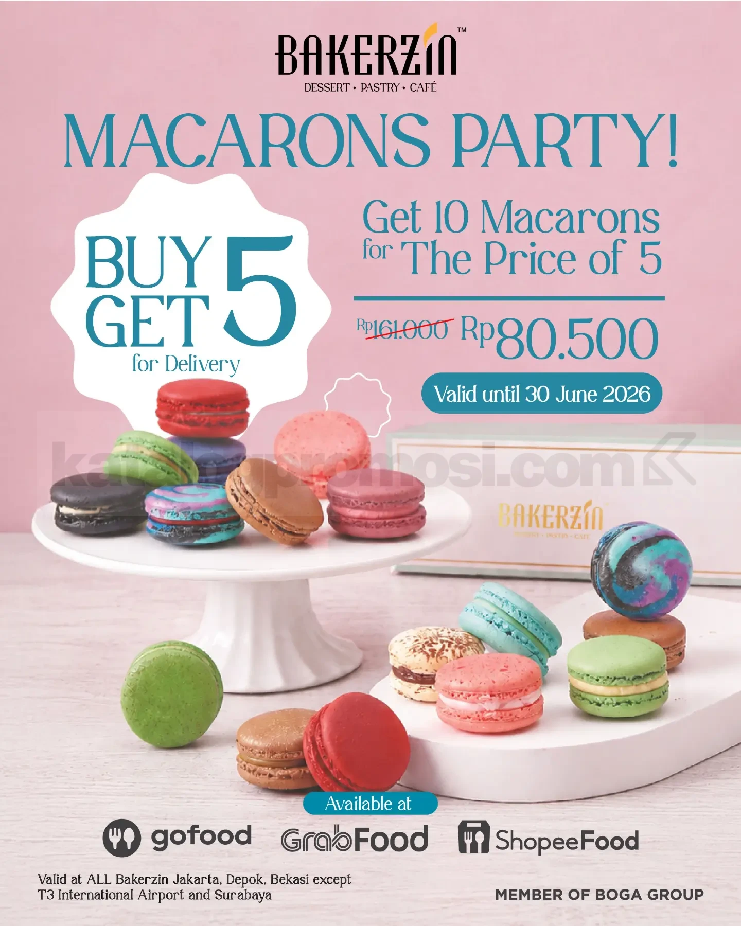 Promo Bakerzin Macarons Party Beli 10 dengan Harga 5 Macarons Cuma Rp. 80.500 Promo Bakerzin Macarons Party beli 10 harga 5 macarons Rp80.500