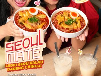 Promo Bakmi GM Paket Seoulmate Rp. 59.091 dengan K-Style Spicy Noodle dan Strawberry Blush