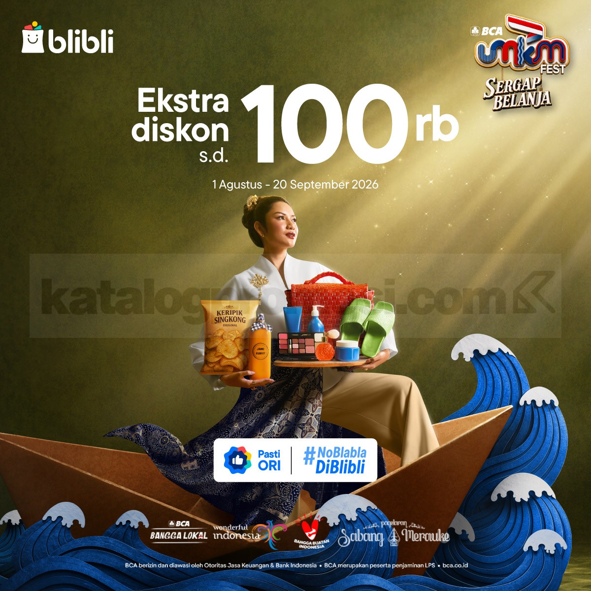 Promo BCA UMKM Fest Blibli Diskon hingga Rp. 100 ribu BCA UMKM Fest Blibli diskon hingga Rp. 100 ribu untuk produk UMKM lokal pilihan