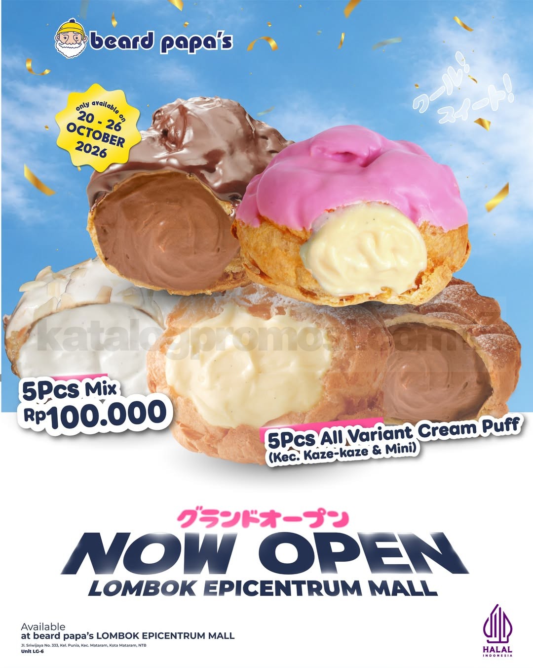 Promo Beard Papa’s Grand Opening Cream Puff Mulai Rp55.000 Promo Beard Papa’s Grand Opening Cream Puff Mulai Rp55.000 1
