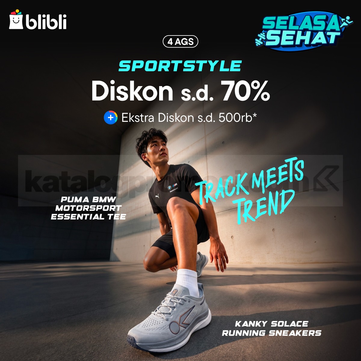 Promo Blibli Selasa Sehat Diskon hingga 70% Promo Blibli Selasa Sehat Diskon hingga 70% untuk sportswear dan perlengkapan olahraga