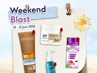 Promo Boots Weekend Blast diskon hingga 55 persen dan Buy 1 Get 1 periode 19–21 Juni 2026