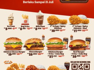 Promo Burger King King Of The Month mulai Rp. 5.000 dengan pilihan menu favorit harga hemat.