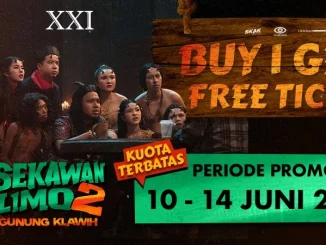 Promo Cinema XXI Beli1 Gratis1 Sekawan Limo 2 Gunung Klawih tiket nonton hemat via m.tix