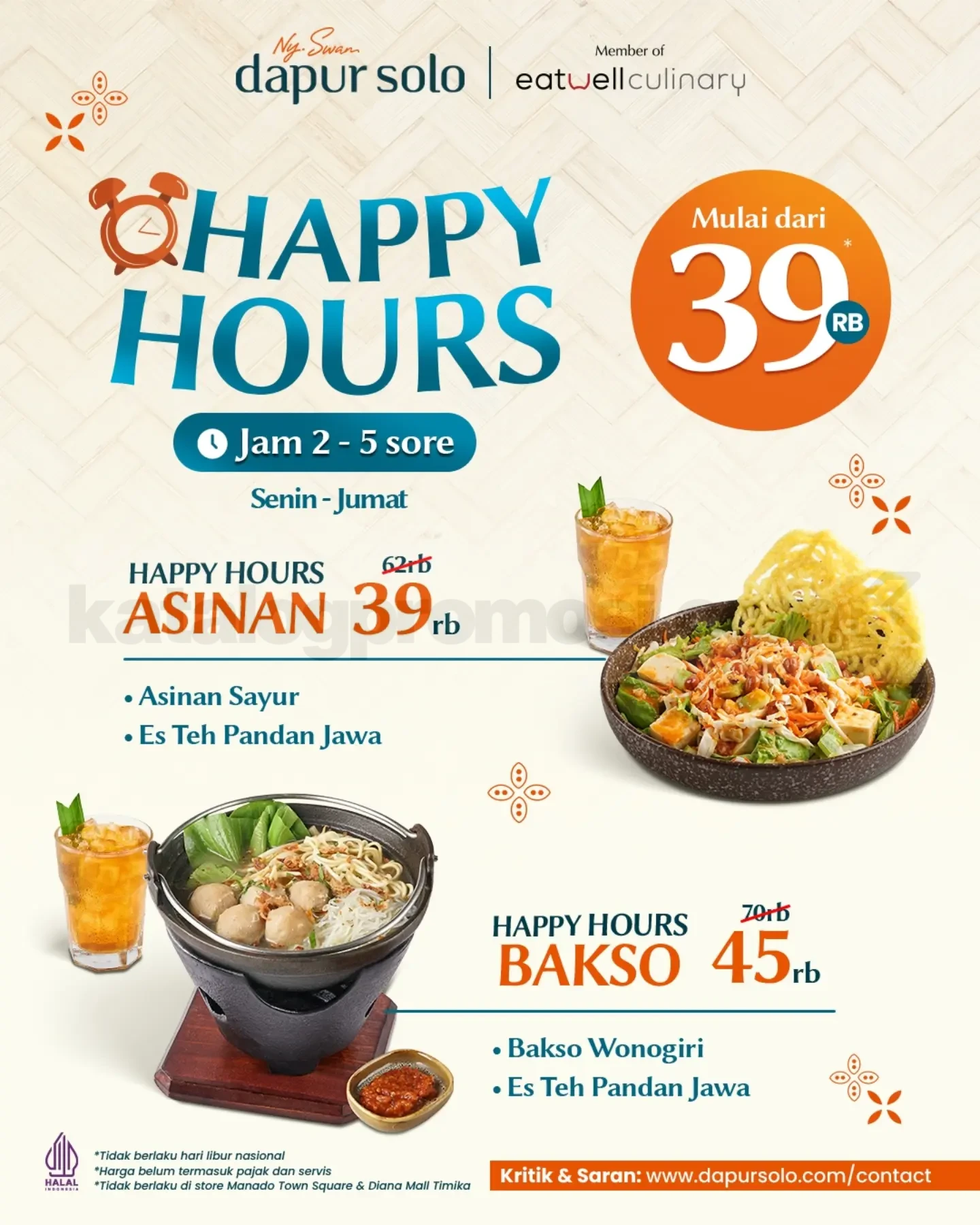 Promo Dapur Solo Happy Hours Menu Favorit Mulai Rp39.000 Promo Dapur Solo Happy Hours Menu Favorit Mulai Rp39.000