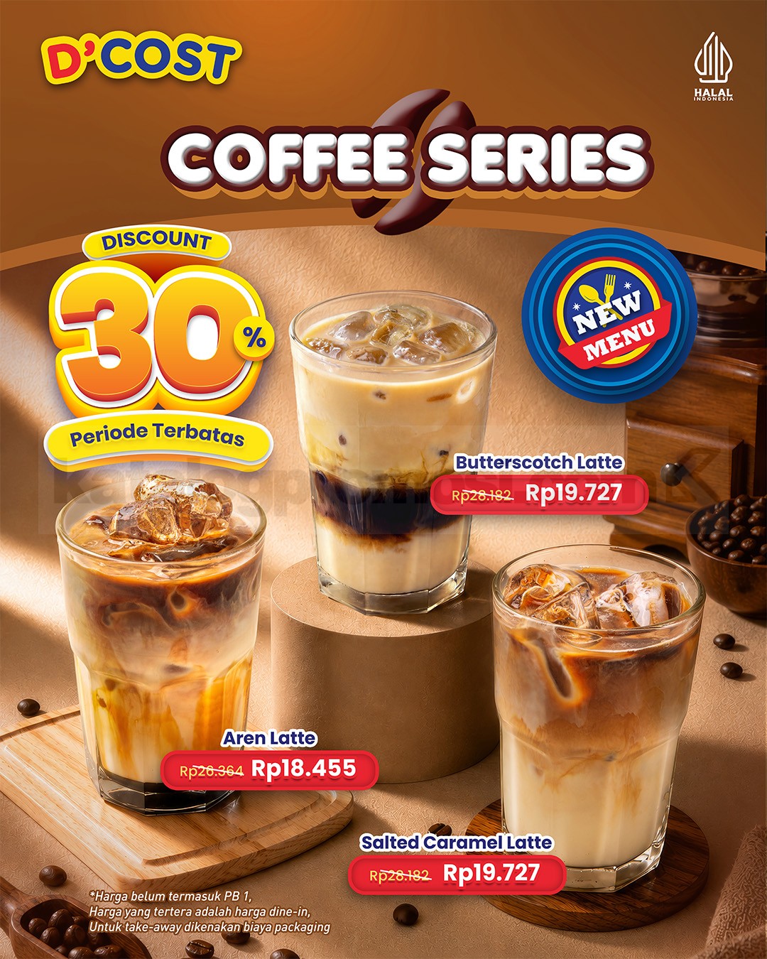 Promo D'Cost NEW Menu Kopi Diskon 30% Promo D'Cost NEW Menu Kopi Diskon 30% untuk Butterscotch, Aren, dan Salted Caramel Latte