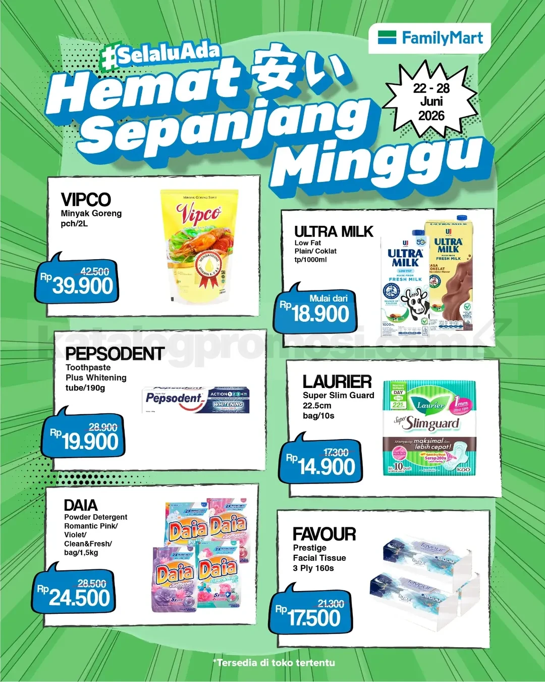 PROMO FAMILYMART HEMAT BANGET MINGGUAN 22-28 JUNI 2026 PROMO FAMILYMART HEMAT BANGET MINGGUAN 22-28 JUNI 2026