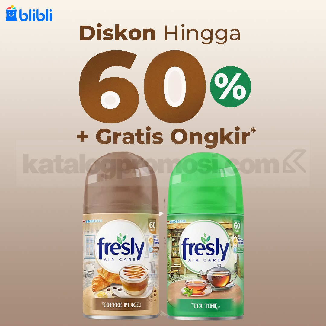 Promo Fresly Air Care Pengharum Ruangan Diskon Hingga 60% Promo Fresly Air Care Pengharum Ruangan Diskon Hingga 60% dengan gratis ongkir dan hadiah di Blibli
