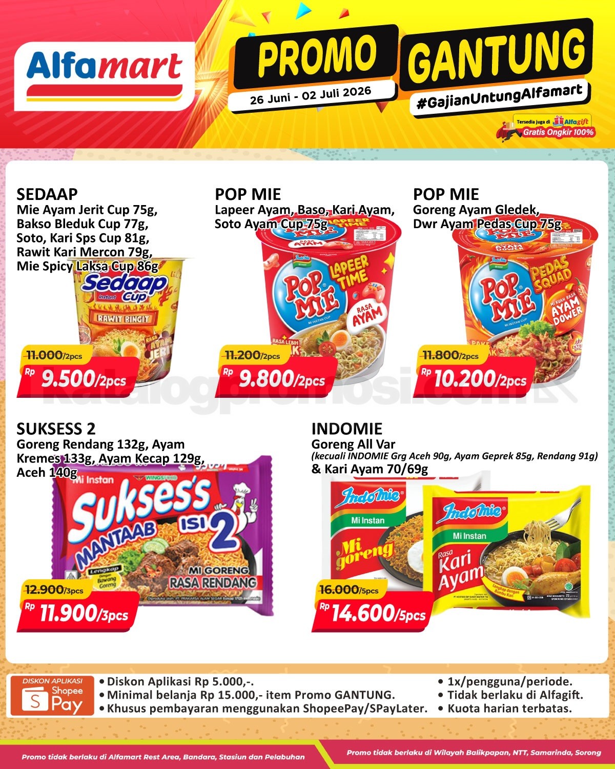 Promo GANTUNG ALFAMART / GAJIAN UNTUNG 26 Juni - 02 Juli 2026