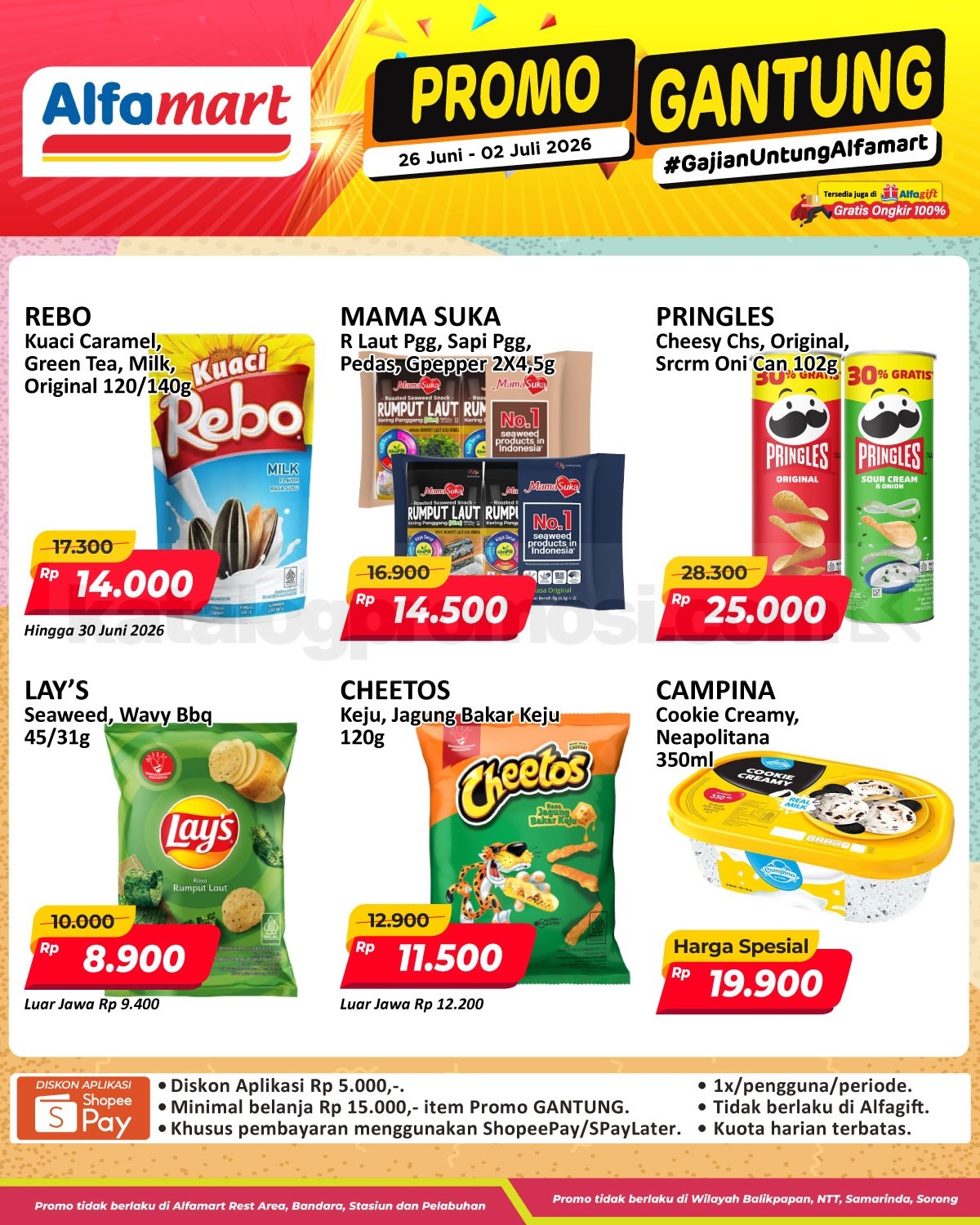 Promo GANTUNG ALFAMART / GAJIAN UNTUNG 26 Juni - 02 Juli 2026