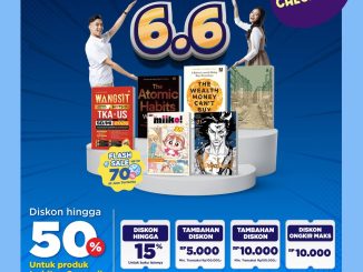 Promo Gramedia 6.6 Diskon Buku hingga 70% dengan voucher belanja dan potongan ongkir