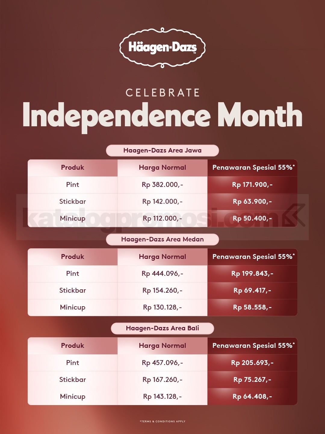 Promo Häagen-Dazs Celebrate Independence Diskon 55% Promo Häagen-Dazs Celebrate Independence Diskon 55% 1