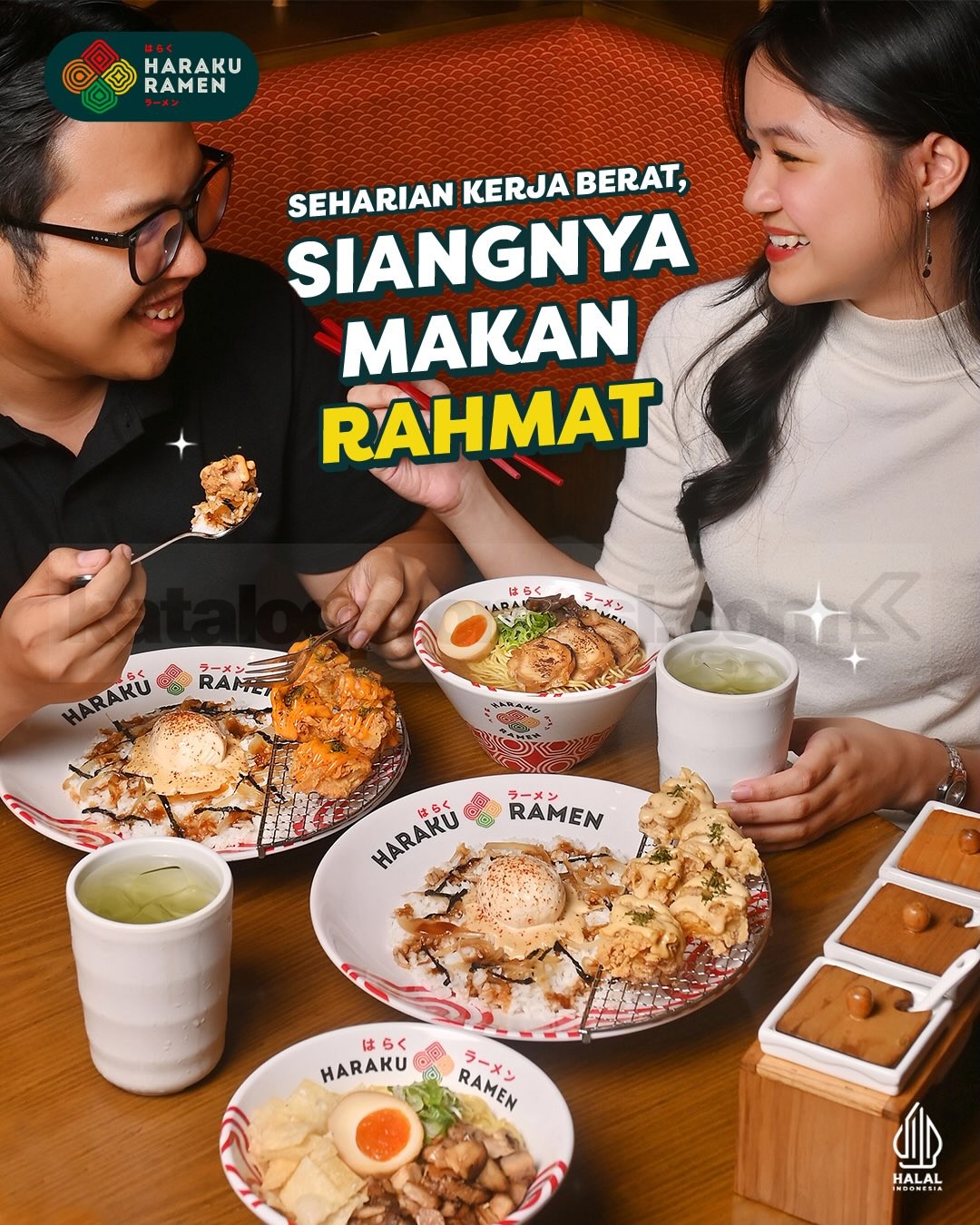 Promo Haraku Ramen RAHMAT mulai Rp25.000 Promo Haraku Ramen RAHMAT mulai Rp25.000 untuk pilihan ramen dan donburi lengkap dengan minuman.