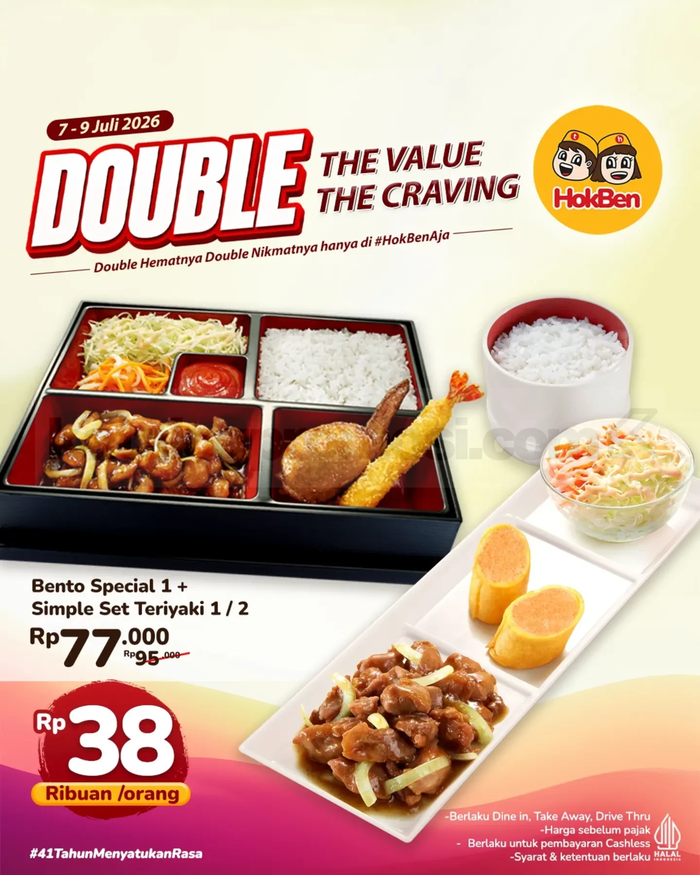 Promo HokBen Double Date 7.7 Paket Berdua Rp. 77.000 Promo HokBen Double Date 7.7 Paket Berdua Rp. 77.000 1