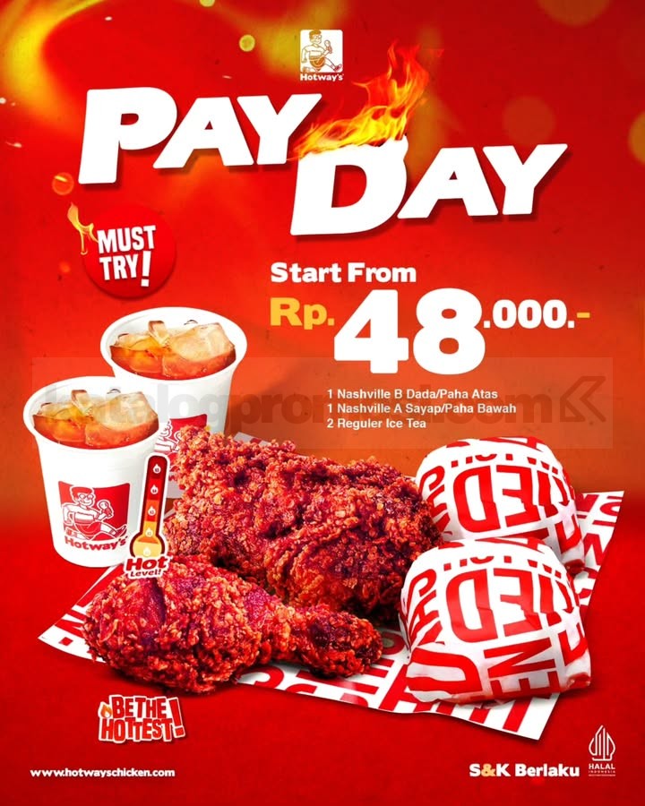Promo Hotway’s Payday Paket Nashville mulai Rp. 48.000 Promo Hotway’s Payday Paket Nashville mulai Rp. 48.000 ayam Nashville dan ice tea