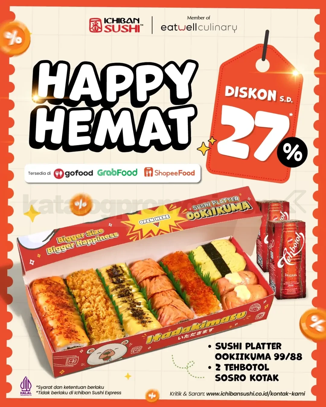 Promo Ichiban Sushi Delivery Diskon hingga 27% Promo Ichiban Sushi Delivery Diskon hingga 27% 1