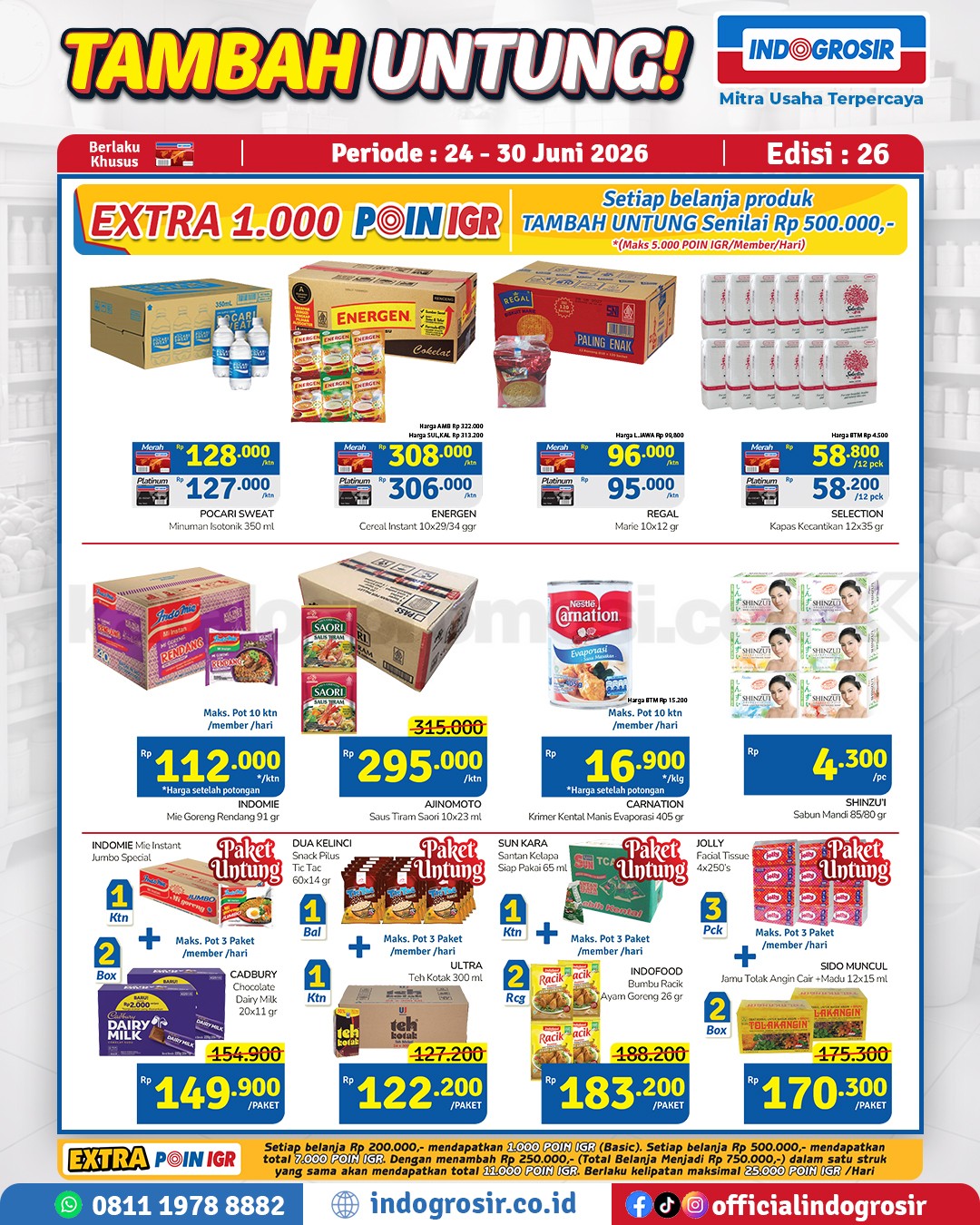 Promo Indogrosir TAMBAH UNTUNG 24-30 Juni 2026