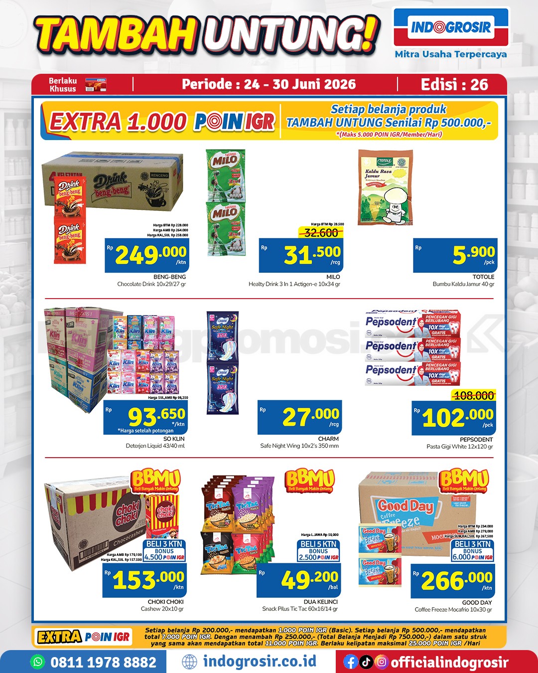 Promo Indogrosir TAMBAH UNTUNG 24-30 Juni 2026 Promo Indogrosir TAMBAH UNTUNG 24-30 Juni 2026 3