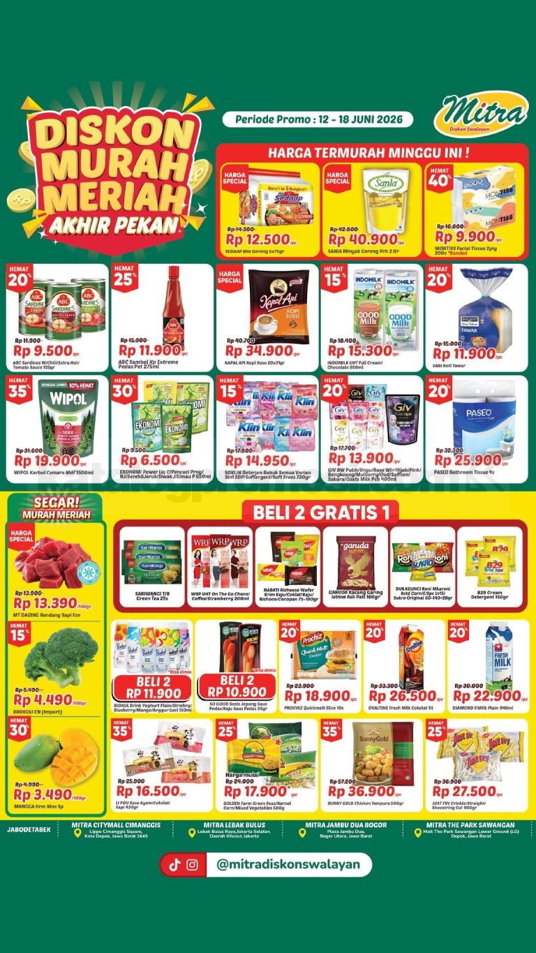 Promo JSM Mitra Diskon Swalayan Akhir Pekan 12-18 Juni 2026