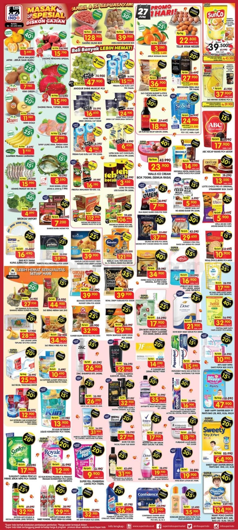 Promo JSM SUPERINDO Minggu Ini 26-28 Juni 2026