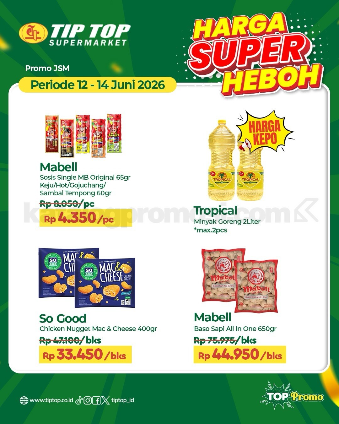 Promo JSM TIP TOP Supermarket 12-14 Juni 2026
