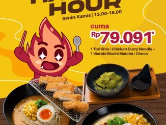 Promo Karubi Maru Happy Hour Paket Combo Rp. 79.091 dengan pilihan noodle dan warabi mochi