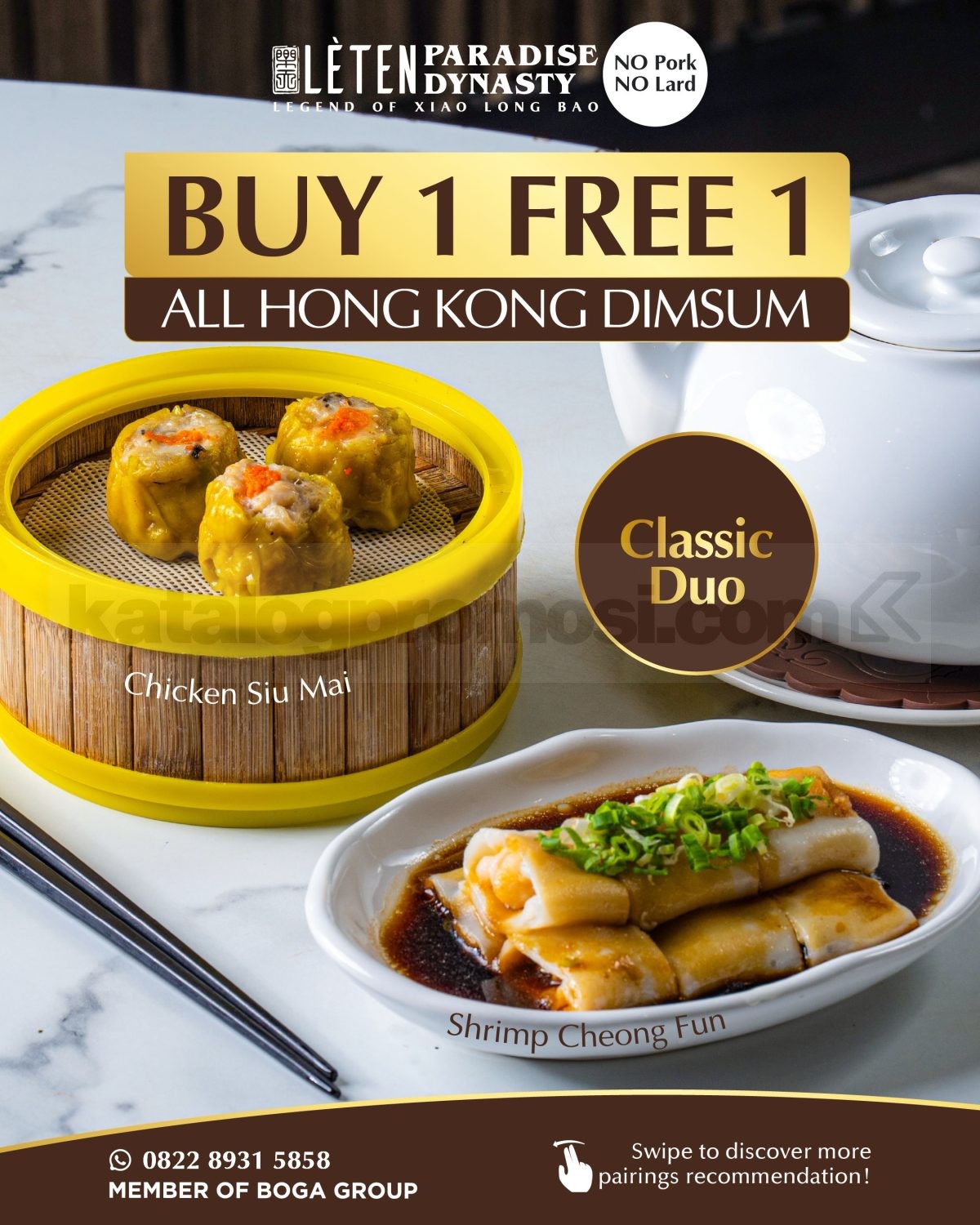 Promo Lèten Paradise Dynasty Beli 1 Gratis 1 Dimsum Hong Kong Promo Lèten Paradise Dynasty Beli 1 Gratis 1 Dimsum Hong Kong dengan lebih dari 20 pilihan handcrafted dimsum gratis.
