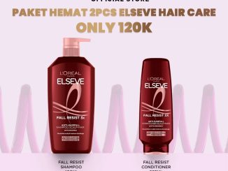 Promo L'Oréal Elseve Paket Hemat 2 Produk Rp. 120.000 dengan pilihan shampoo dan conditioner untuk berbagai kebutuhan rambut