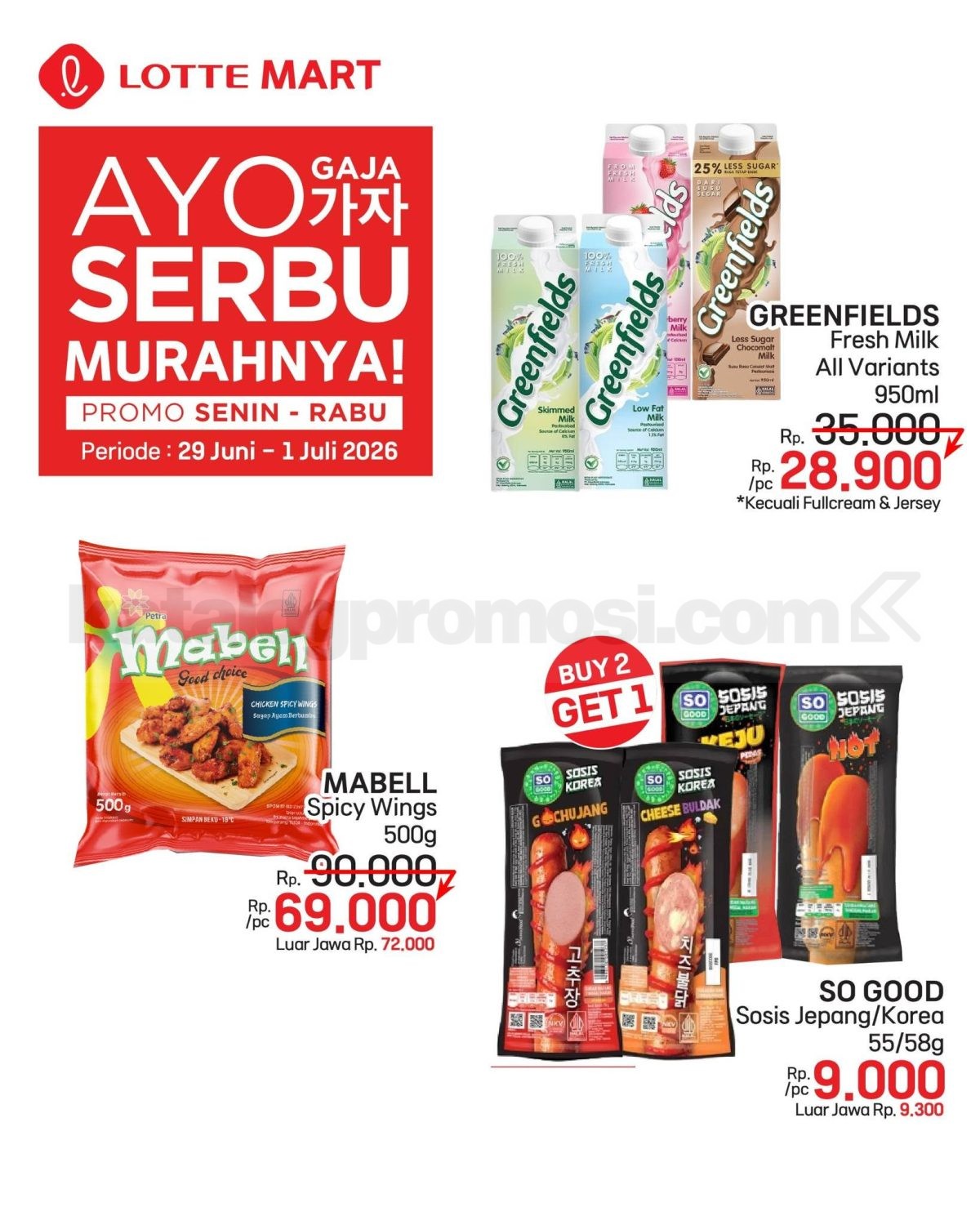 Promo LOTTEMART WEEKDAY SERBU 29 Juni - 01 Juli 2026