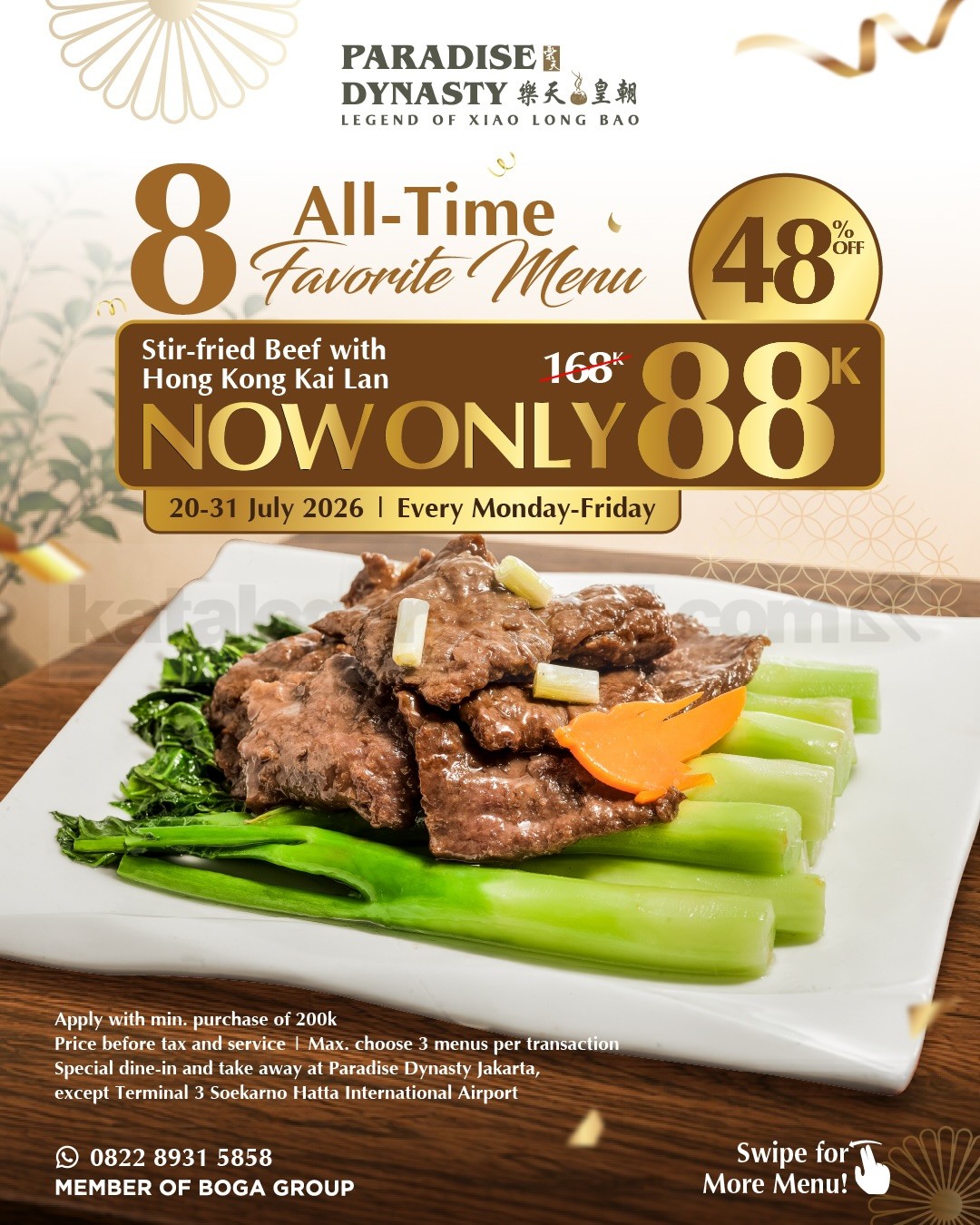 Promo Paradise Dynasty 8 Menu Favorit Rp. 88.000 Promo Paradise Dynasty 8 Menu Favorit Rp. 88.000 2