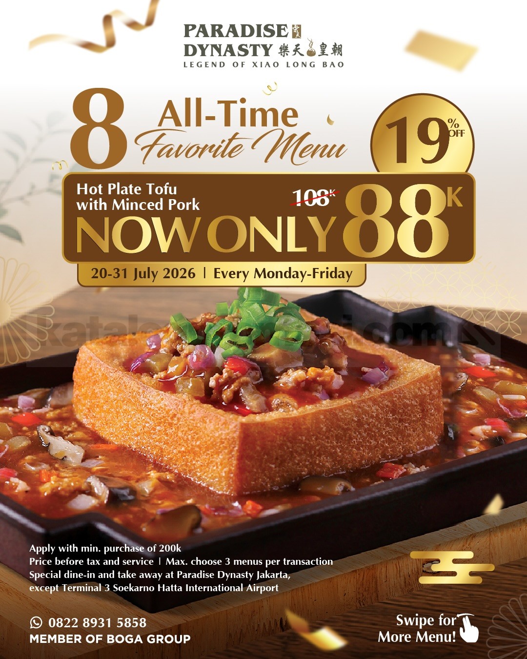 Promo Paradise Dynasty 8 Menu Favorit Rp. 88.000 Promo Paradise Dynasty 8 Menu Favorit Rp. 88.000 3