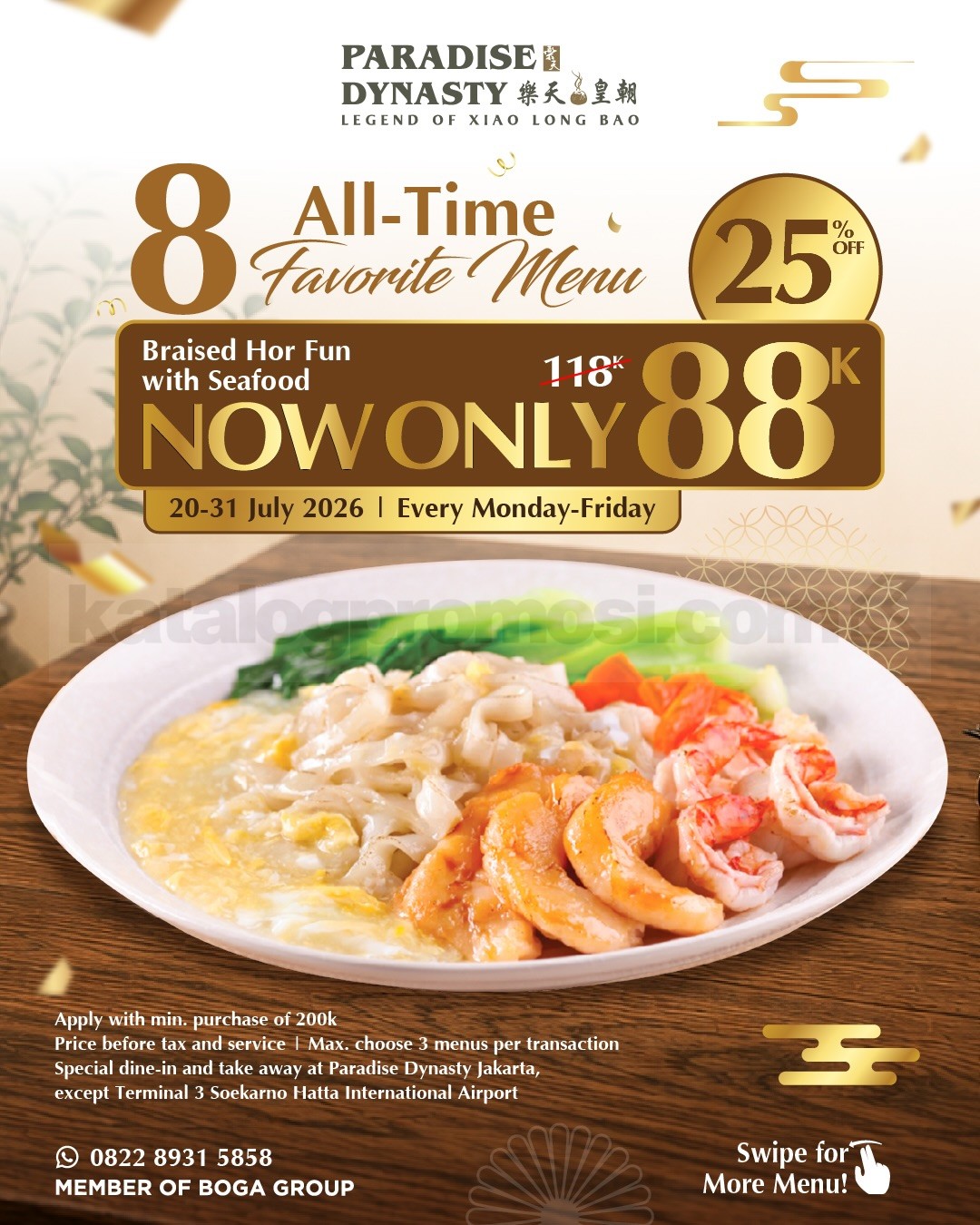 Promo Paradise Dynasty 8 Menu Favorit Rp. 88.000 Promo Paradise Dynasty 8 Menu Favorit Rp. 88.000 4