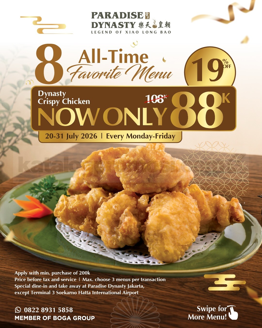 Promo Paradise Dynasty 8 Menu Favorit Rp. 88.000 Promo Paradise Dynasty 8 Menu Favorit Rp. 88.000 6