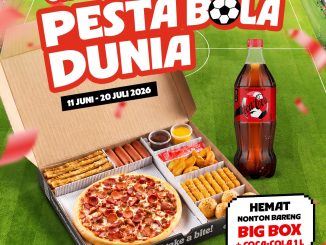 Promo Pizza Hut Pesta Bola Dunia Paket Hemat Rp. 140.000 dengan Big Box dan 1L Coca-Cola