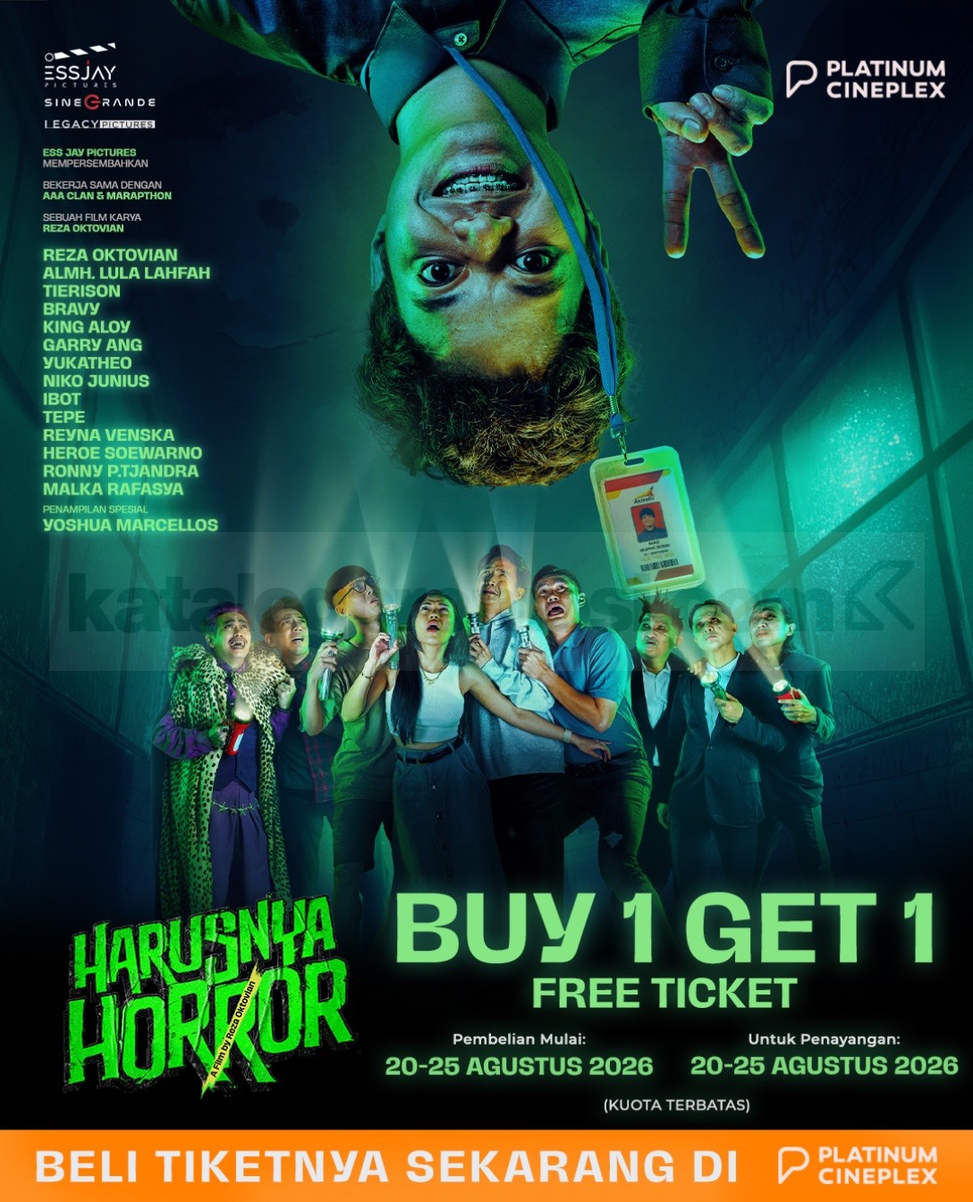 Promo Platinum Cineplex Beli 1 Gratis 1 Tiket Harusnya Horror Promo Platinum Cineplex Beli 1 Gratis 1 Tiket Harusnya Horror 20–25 Agustus 2026