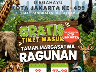 Promo Taman Margasatwa Ragunan HUT Jakarta ke-499 Gratis Tiket Masuk khusus pemegang KTP DKI Jakarta