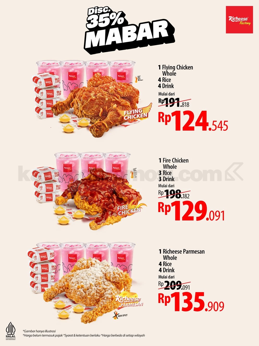 Promo Richeese Factory Combo Mabar Whole Chicken Diskon 35% Promo Richeese Factory Combo Mabar Whole Chicken Diskon 35% 1