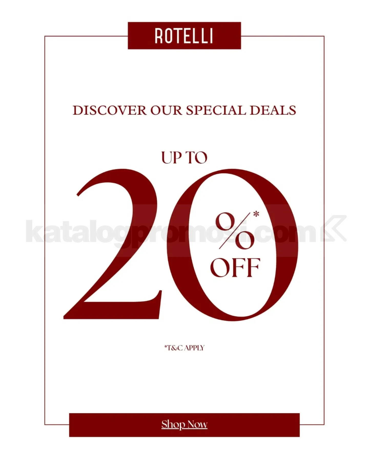 Promo Rotelli Payday Diskon Hingga 20% Promo Rotelli Payday Diskon Hingga 20% untuk produk pilihan di Rotelli Store