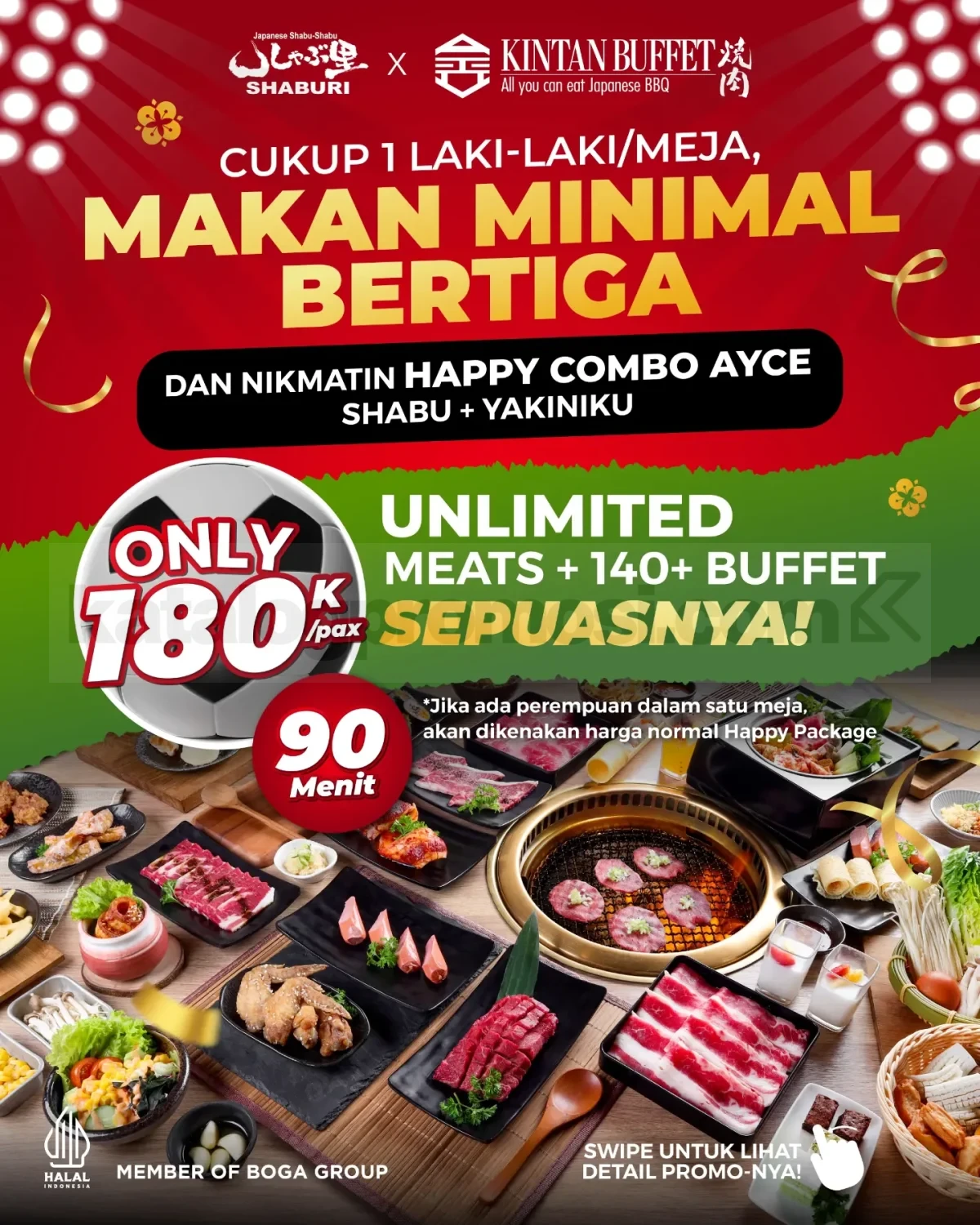 Promo Shaburi x Kintan Buffet Men's Happy Combo Rp. 180.000 Promo Shaburi x Kintan Buffet Men's Happy Combo Rp. 180.000 1